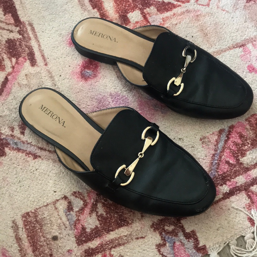 Leather slides